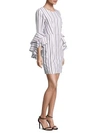 MILLY Gabby Striped Bell Sleeves Dress