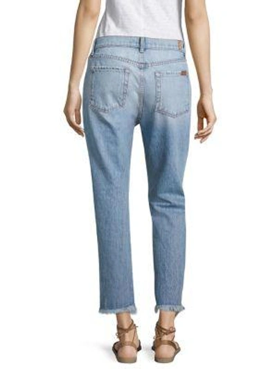 Shop 7 For All Mankind Josefina High-waist Distressed Cropped Boyfriend Jeans In Vintage