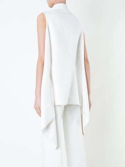 Shop Delpozo Wrap-style Asymmetric Blouse In White