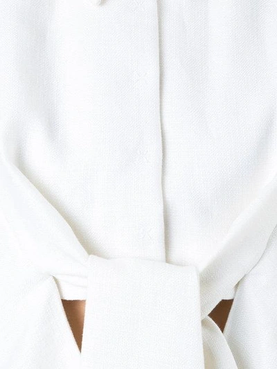 Shop Delpozo Wrap-style Asymmetric Blouse In White