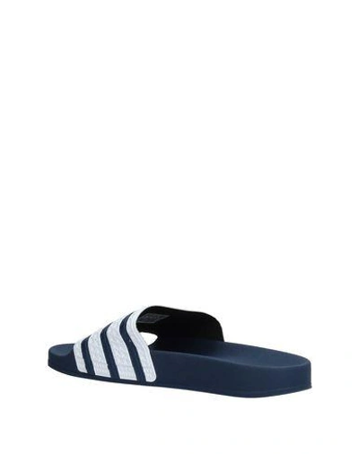 Shop Adidas Originals Man Sandals Midnight Blue Size 7 Rubber