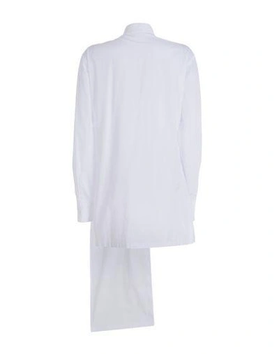 Shop Yohji Yamamoto Solid Color Shirts & Blouses In White