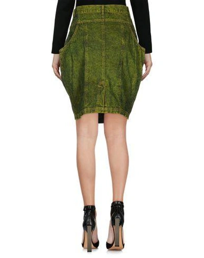 Shop Ktz Knee Length Skirt In Green