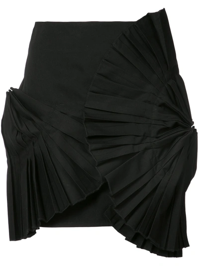 Shop Jacquemus 'la Mini Jupe Eventail' Fan Detail Skirt