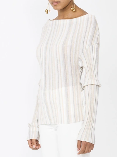 Shop Jacquemus 'la Maille Une Epaule' Off-shoulder Sweater