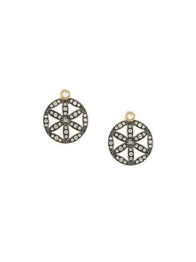 Shop Noor Fares Dormeuse Moonstone And Diamond Earrings In Metallic