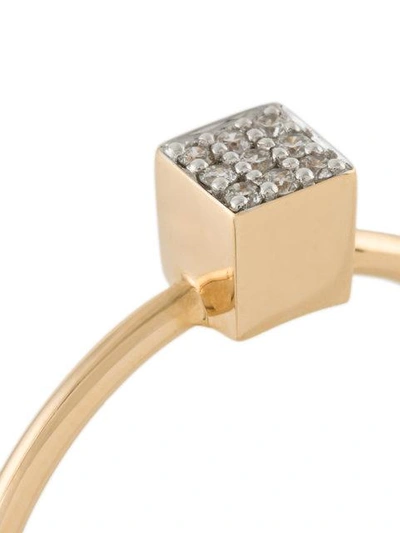 Shop Ginette Mini 'ever Square' Ring In Yellow