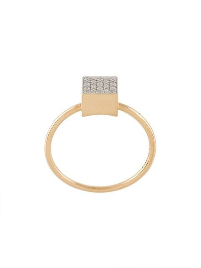 Shop Ginette 'ever Square' Ring In Yellow