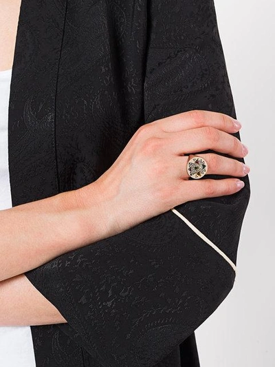 Shop Noor Fares Devi Ring In Metallic