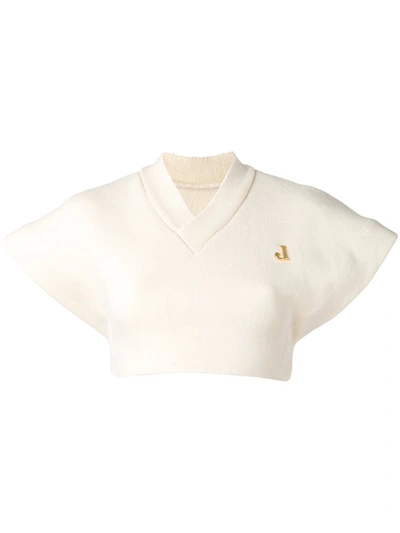 Jacquemus Ecru 'le Petit Gardian' Cropped Sweater