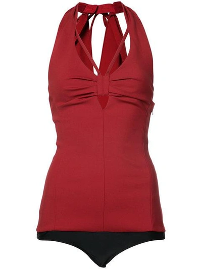 Shop Rosie Assoulin Tie Back Top - Red