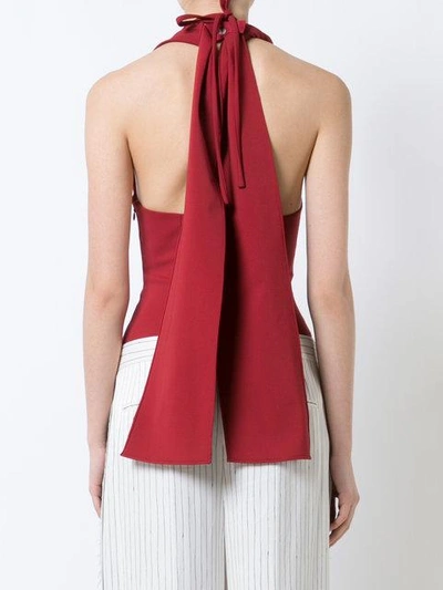 Shop Rosie Assoulin Tie Back Top - Red