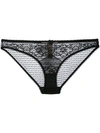 Stella Mccartney Ophelia Whistling Lace And Mesh Bikini In Black