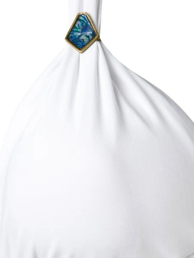Shop Lenny Niemeyer Charm Embellished Bikini - White