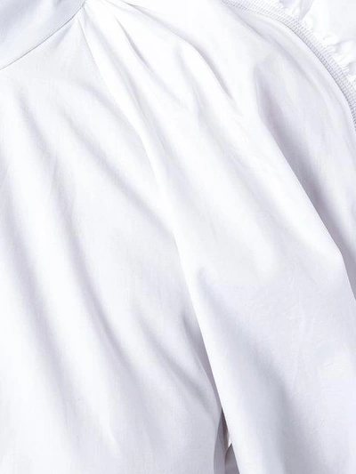 Shop Ellery Riffle Sleeve Tie-waist Blouse - White