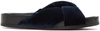Chloé Blue Velvet Nolan Slide Sandals