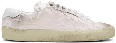 Saint Laurent Signature Court Classic Sl/06 California运动鞋 In Washed Pink & Optic White