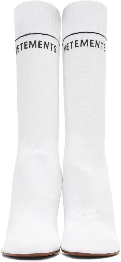 Shop Vetements White Rose Lighter Sock Boots