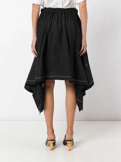 Shop Jw Anderson Drawstring Asymmetric Pointy Skirt