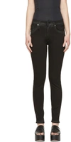 R13 Black Coated High-Rise Jeans