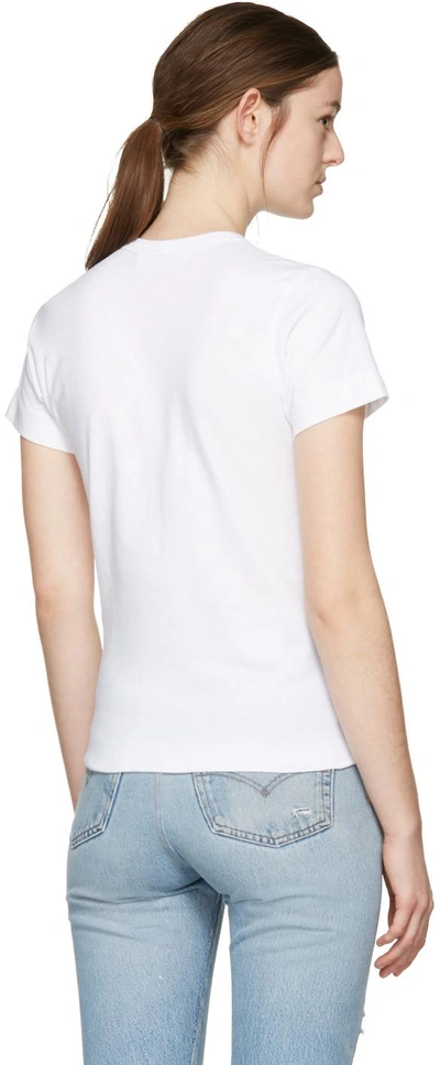 Shop Comme Des Garçons Play Comme Des Garcons Play White Small Heart T-shirt In 2 White