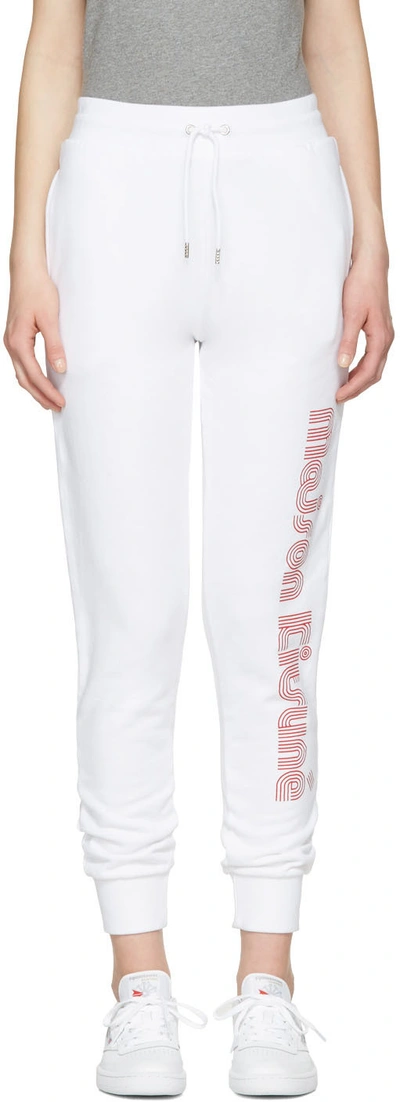 Maison Kitsuné White Logo Lounge Pants