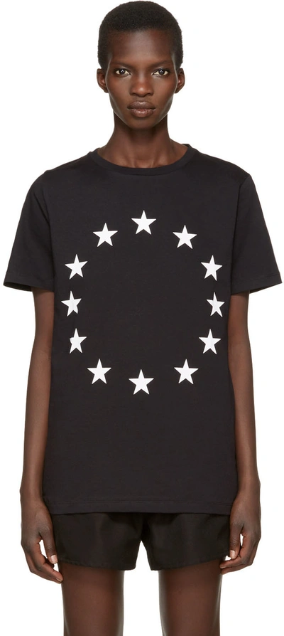 Shop Etudes Studio Black Europa Stars T-shirt