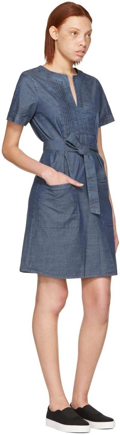 Shop Apc Indigo Jess Dress