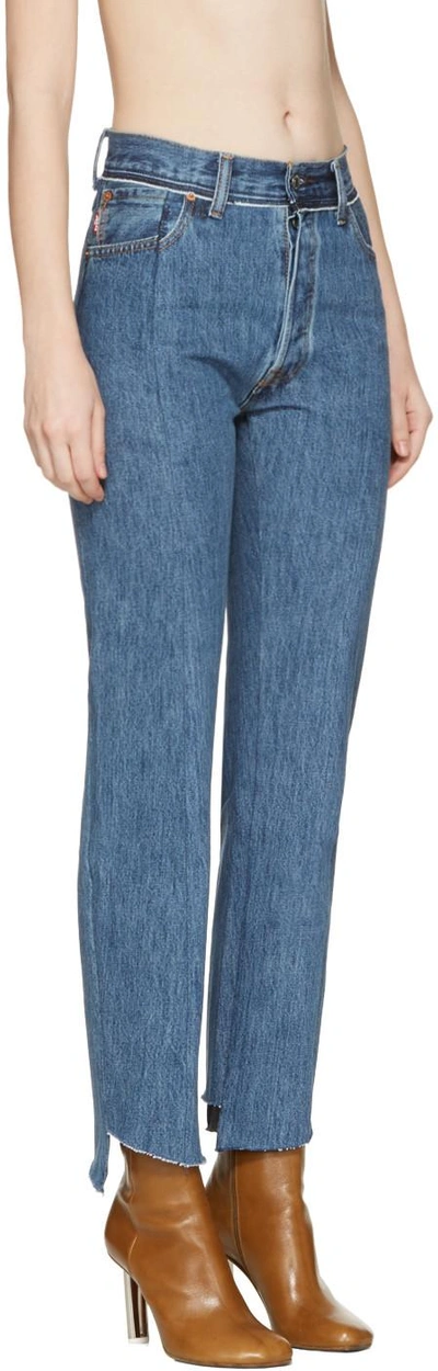 Shop Vetements Blue Levi's Edition Classic Reworked Denim Jeans