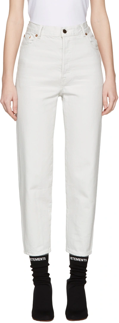 Vetements White Levi's Edition Classic High Waist Jeans