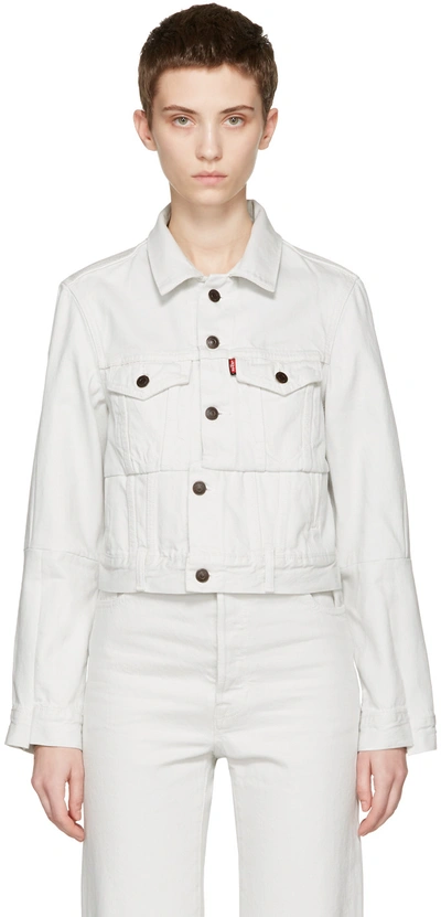 Vetements White Levi's Edition Reworked Denim Jacket