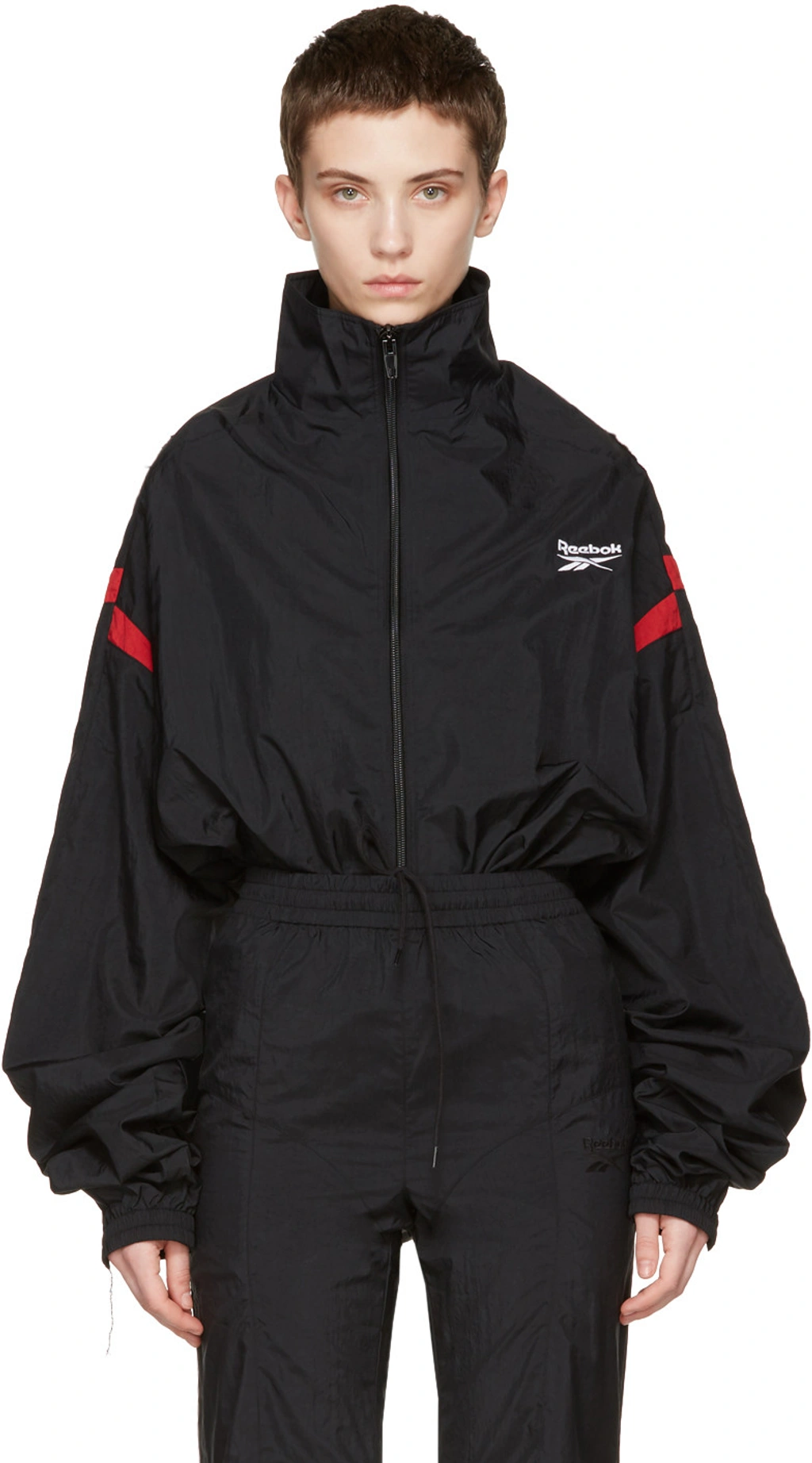 Vetements Black Reebok Edition Reworked Track Jacket | ModeSens