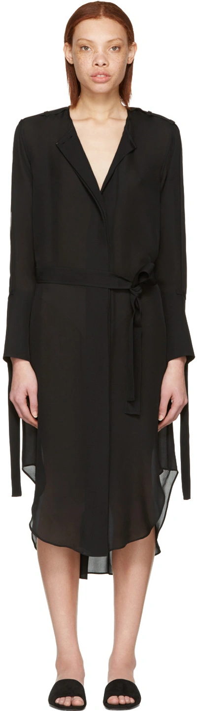 Calvin Klein Collection Black Leryn Shirt Dress