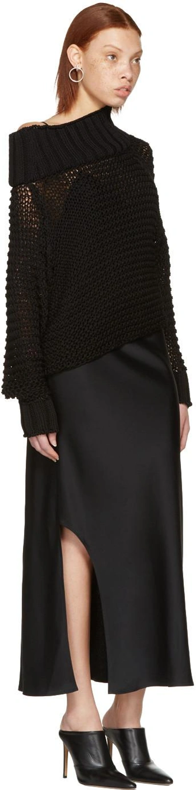 Shop Calvin Klein Collection Black Ebner Off-the-shoulder Sweater