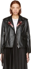 VALENTINO Black Leather Love Blade Motorcycle Jacket