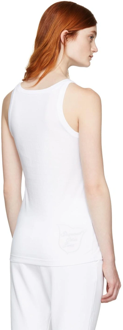 Shop Dsquared2 White Patches Tank Top