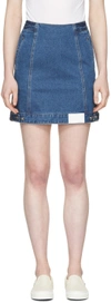 SJYP Blue Denim Button Miniskirt