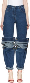 Y/PROJECT Navy Cufflink Jeans