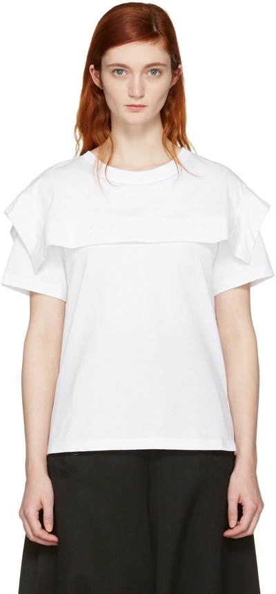 Chloé Sailor-collar Cotton-jersey T-shirt In White