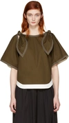 CHLOÉ Brown Bow Sleeves Blouse