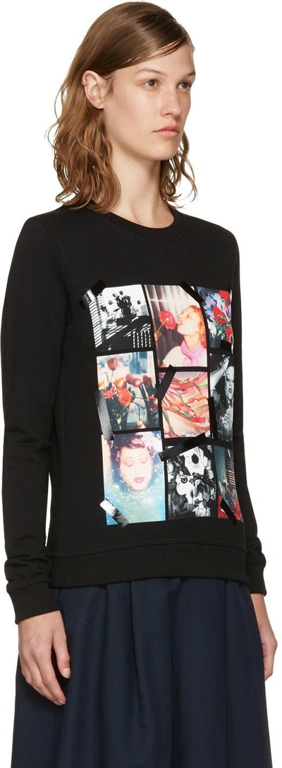 Shop Kenzo Black Photo Collage Sweatshirt