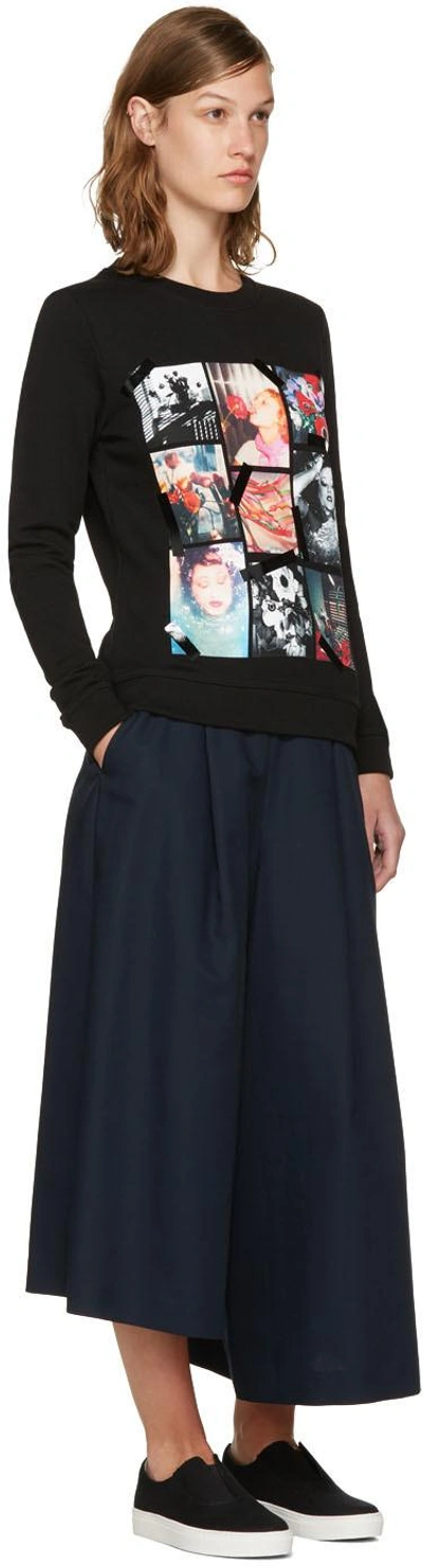 Shop Kenzo Black Photo Collage Sweatshirt