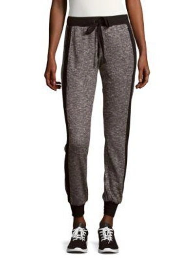 Bobi Textured & Banded-panel Sweatpants In Grey Black