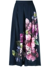 ISOLDA floral patch A-line skirt,COTTON100%
