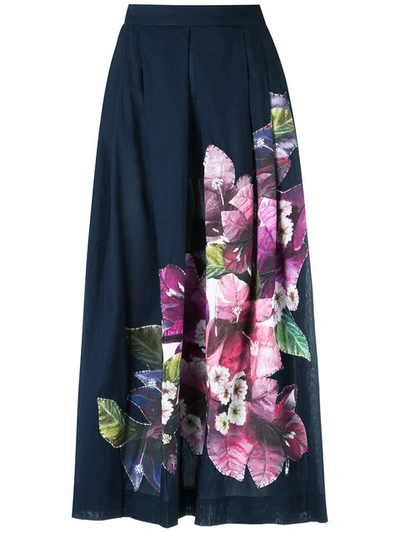 Isolda Floral Patch A-line Skirt