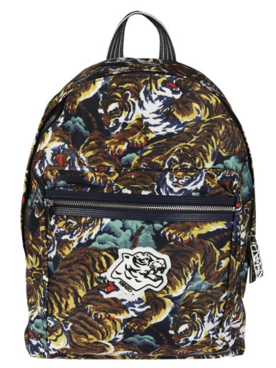 Shop Kenzo Flying Tiger Backpack In Multicolor