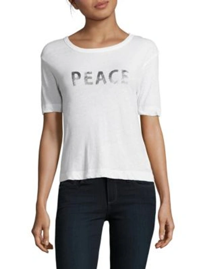 Zadig & Voltaire Kanye Printed Boatneck Tee In White