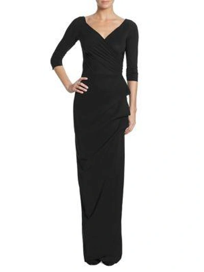 Shop La Petite Robe Di Chiara Boni Women's Florien Ruched Gown In Black