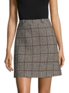 CARVEN Plaid Wool Skirt