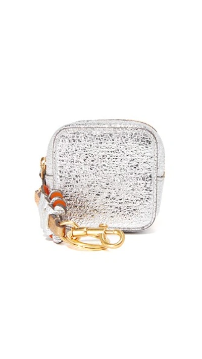 Anya Hindmarch Double Zip Coin Purse In Gold/silver